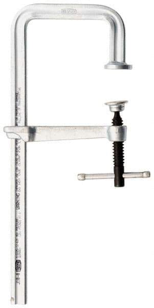 Bessey - 4-3/4" Deep Throat, 8" Max Capacity, Step Over Sliding Arm Clamp - 880 Lb Clamping Pressure, 5/8" Spindle Diam - Apex Tool & Supply