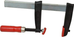 Bessey - 8" Capacity, 4" Throat Depth Steel Bar Clamp - 800 Lb Clamping Pressure, 12" OAL - Apex Tool & Supply