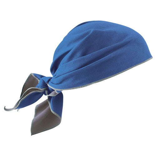 6710MF Blue Evap Microfiber Cooling Triangle Hat - Apex Tool & Supply