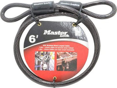 Master Lock - 6' Long Heavy Duty Cable - 3/8" Diam - Apex Tool & Supply