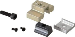 Mitee-Bite - 500 Lb Holding Force Single T-Slot Machinable Wedge Clamp - 1-1/8" Wide x 0.42" Deep x 1/2" High Base, 2-1/2 Lb/Ft Torque, 8-32 Screw Thread - Apex Tool & Supply