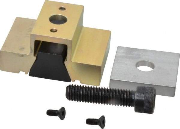 Mitee-Bite - 3,500 Lb Holding Force Single T-Slot Machinable Wedge Clamp - 3" Wide x 1.215" Deep x 1-1/2" High Base, 28.3 Lb/Ft Torque, 1/2-13 Screw Thread - Apex Tool & Supply