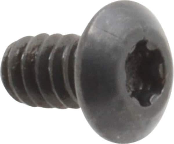 Camcar - #6-32 UNC Torx Plus Drive, Button Screw - Alloy Steel, Black Oxide Finish, Fully Threaded, 1/4" Length Under Head - Apex Tool & Supply