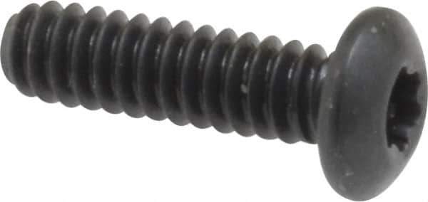 Camcar - #6-32 UNC Torx Plus Drive, Button Screw - Alloy Steel, Black Oxide Finish, Fully Threaded, 1/2" Length Under Head - Apex Tool & Supply