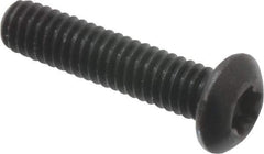 Camcar - #8-32 UNC Torx Plus Drive, Button Screw - Alloy Steel, Black Oxide Finish, Fully Threaded, 3/4" Length Under Head - Apex Tool & Supply