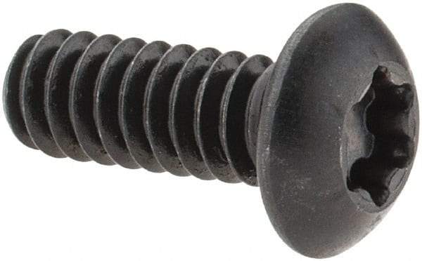 Camcar - #10-24 UNC Torx Plus Drive, Button Screw - Alloy Steel, Black Oxide Finish, Fully Threaded, 1/2" Length Under Head - Apex Tool & Supply