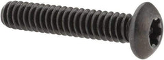 Camcar - #10-24 UNC Torx Plus Drive, Button Screw - Alloy Steel, Black Oxide Finish, Fully Threaded, 1" Length Under Head - Apex Tool & Supply