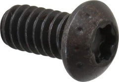 Camcar - 1/4-20 UNC Torx Plus Drive, Button Screw - Alloy Steel, Black Oxide Finish, Fully Threaded, 1/2" Length Under Head - Apex Tool & Supply