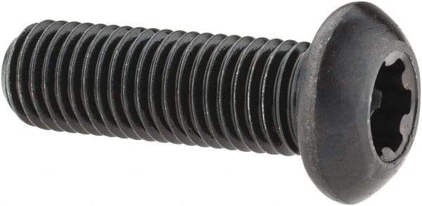 Camcar - 5/16-24 UNF Torx Plus Drive, Button Screw - Alloy Steel, Black Oxide Finish, Fully Threaded, 1" Length Under Head - Apex Tool & Supply
