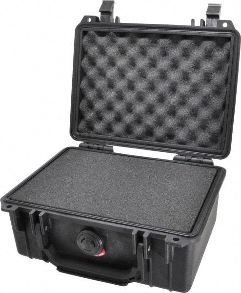 Pelican Products, Inc. - 7-51/64" Wide x 7-9/16" Deep x 4-19/64" High, Clamshell Hard Case - Black, Plastic - Apex Tool & Supply