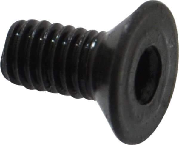 Holo-Krome - M4x0.70 Metric Coarse Hex Socket Drive, 90° Flat Screw - Grade 12.9 Alloy Steel, Black Oxide Finish, 8mm OAL - Apex Tool & Supply