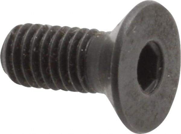 Holo-Krome - M5x0.80 Metric Coarse Hex Socket Drive, 90° Flat Screw - Grade 12.9 Alloy Steel, Black Oxide Finish, Fully Threaded, 12mm OAL - Apex Tool & Supply