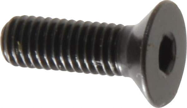 Holo-Krome - M5x0.80 Metric Coarse Hex Socket Drive, 90° Flat Screw - Grade 12.9 Alloy Steel, Black Oxide Finish, Fully Threaded, 16mm OAL - Apex Tool & Supply