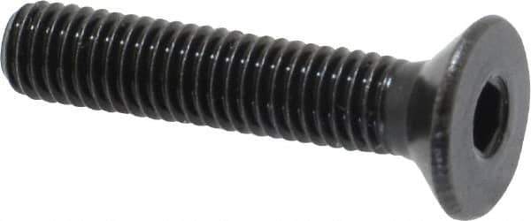 Holo-Krome - M5x0.80 Metric Coarse Hex Socket Drive, 90° Flat Screw - Grade 12.9 Alloy Steel, Black Oxide Finish, Fully Threaded, 25mm OAL - Apex Tool & Supply