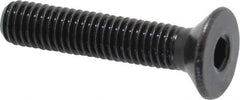 Holo-Krome - M5x0.80 Metric Coarse Hex Socket Drive, 90° Flat Screw - Grade 12.9 Alloy Steel, Black Oxide Finish, Fully Threaded, 25mm OAL - Apex Tool & Supply