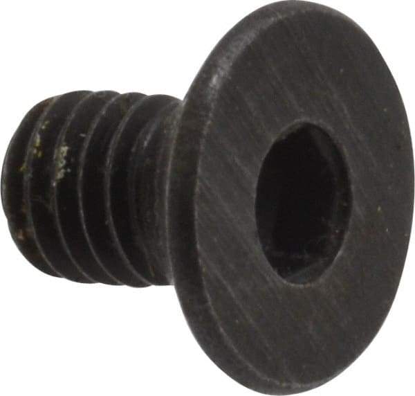 Holo-Krome - M6x1.00 Metric Coarse Hex Socket Drive, 90° Flat Screw - Grade 12.9 Alloy Steel, Black Oxide Finish, Fully Threaded, 10mm OAL - Apex Tool & Supply