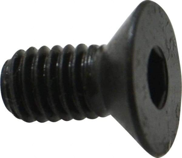 Holo-Krome - M6x1.00 Metric Coarse Hex Socket Drive, 90° Flat Screw - Grade 12.9 Alloy Steel, Black Oxide Finish, Fully Threaded, 12mm OAL - Apex Tool & Supply