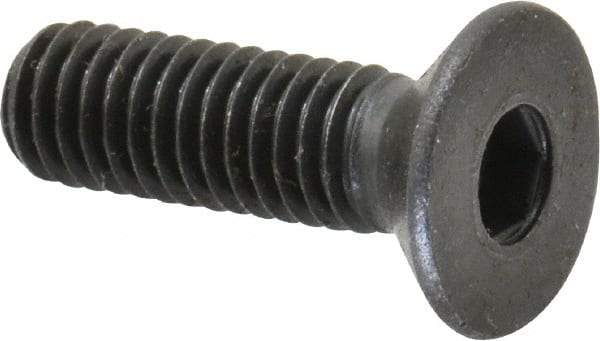 Holo-Krome - M6x1.00 Metric Coarse Hex Socket Drive, 90° Flat Screw - Grade 12.9 Alloy Steel, Black Oxide Finish, Fully Threaded, 20mm OAL - Apex Tool & Supply