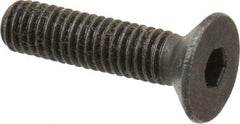Holo-Krome - M6x1.00 Metric Coarse Hex Socket Drive, 90° Flat Screw - Grade 12.9 Alloy Steel, Black Oxide Finish, Fully Threaded, 25mm OAL - Apex Tool & Supply