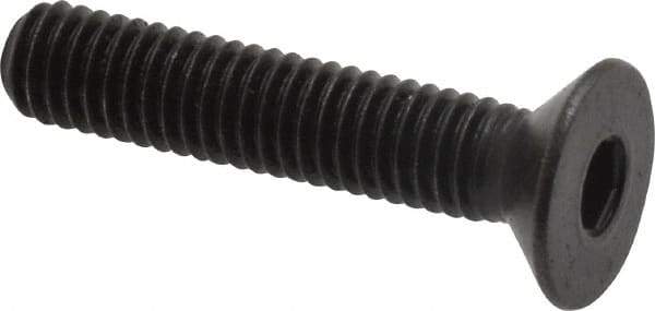 Holo-Krome - M6x1.00 Metric Coarse Hex Socket Drive, 90° Flat Screw - Grade 12.9 Alloy Steel, Black Oxide Finish, Fully Threaded, 30mm OAL - Apex Tool & Supply
