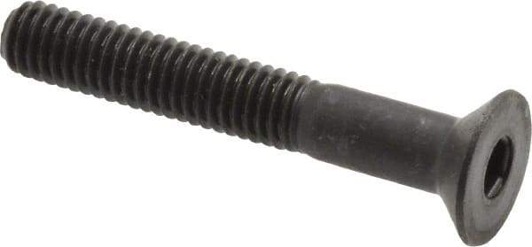 Holo-Krome - M6x1.00 Metric Coarse Hex Socket Drive, 90° Flat Screw - Grade 12.9 Alloy Steel, Black Oxide Finish, Partially Threaded, 40mm OAL - Apex Tool & Supply