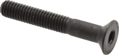 Holo-Krome - M6x1.00 Metric Coarse Hex Socket Drive, 90° Flat Screw - Grade 12.9 Alloy Steel, Black Oxide Finish, Partially Threaded, 40mm OAL - Apex Tool & Supply