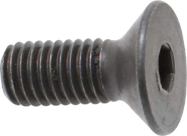 Holo-Krome - M8x1.25 Metric Coarse Hex Socket Drive, 90° Flat Screw - Grade 12.9 Alloy Steel, Black Oxide Finish, Fully Threaded, 20mm OAL - Apex Tool & Supply
