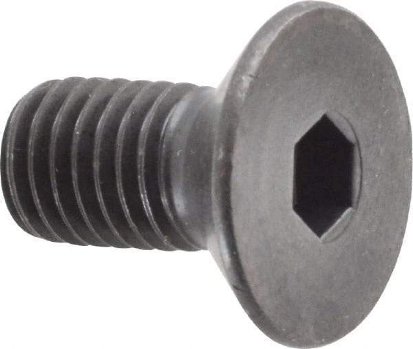Holo-Krome - M10x1.50 Metric Coarse Hex Socket Drive, 90° Flat Screw - Grade 12.9 Alloy Steel, Black Oxide Finish, Fully Threaded, 20mm OAL - Apex Tool & Supply