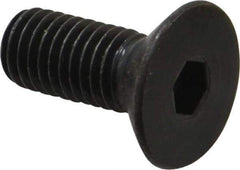 Holo-Krome - M10x1.50 Metric Coarse Hex Socket Drive, 90° Flat Screw - Grade 12.9 Alloy Steel, Black Oxide Finish, Fully Threaded, 25mm OAL - Apex Tool & Supply