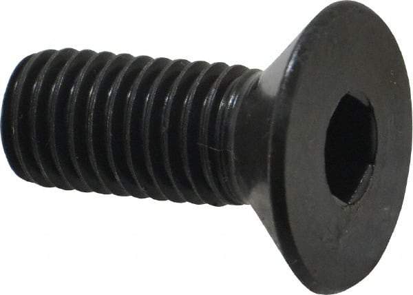 Holo-Krome - M12x1.75 Metric Coarse Hex Socket Drive, 90° Flat Screw - Grade 12.9 Alloy Steel, Black Oxide Finish, Fully Threaded, 30mm OAL - Apex Tool & Supply