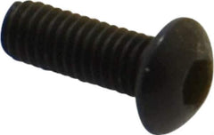 Holo-Krome - M3x0.50 Metric Coarse Hex Socket Drive, Button Screw - Grade 12.9 Alloy Steel, Black Oxide Finish, Fully Threaded, 8mm Length Under Head - Apex Tool & Supply