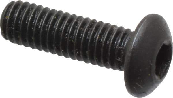 Holo-Krome - M3x0.50 Metric Coarse Hex Socket Drive, Button Screw - Grade 12.9 Alloy Steel, Black Oxide Finish, Fully Threaded, 10mm Length Under Head - Apex Tool & Supply