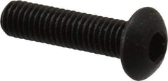 Holo-Krome - M3x0.50 Metric Coarse Hex Socket Drive, Button Screw - Grade 12.9 Alloy Steel, Black Oxide Finish, Fully Threaded, 12mm Length Under Head - Apex Tool & Supply