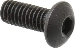 Holo-Krome - M4x0.70 Metric Coarse Hex Socket Drive, Button Screw - Grade 12.9 Alloy Steel, Black Oxide Finish, Fully Threaded, 10mm Length Under Head - Apex Tool & Supply