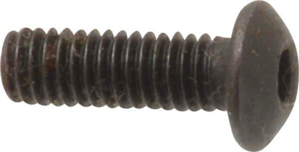 Holo-Krome - M4x0.70 Metric Coarse Hex Socket Drive, Button Screw - Grade 12.9 Alloy Steel, Black Oxide Finish, Fully Threaded, 12mm Length Under Head - Apex Tool & Supply