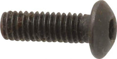 Holo-Krome - M4x0.70 Metric Coarse Hex Socket Drive, Button Screw - Grade 12.9 Alloy Steel, Black Oxide Finish, Fully Threaded, 12mm Length Under Head - Apex Tool & Supply