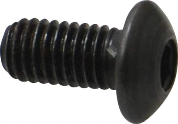 Holo-Krome - M5x0.80 Metric Coarse Hex Socket Drive, Button Screw - Grade 12.9 Alloy Steel, Black Oxide Finish, Fully Threaded, 10mm Length Under Head - Apex Tool & Supply