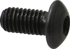 Holo-Krome - M5x0.80 Metric Coarse Hex Socket Drive, Button Screw - Grade 12.9 Alloy Steel, Black Oxide Finish, Fully Threaded, 10mm Length Under Head - Apex Tool & Supply