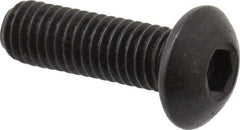 Holo-Krome - M5x0.80 Metric Coarse Hex Socket Drive, Button Screw - Grade 12.9 Alloy Steel, Black Oxide Finish, Fully Threaded, 16mm Length Under Head - Apex Tool & Supply