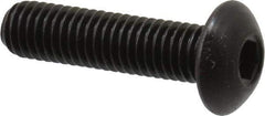 Holo-Krome - M5x0.80 Metric Coarse Hex Socket Drive, Button Screw - Grade 12.9 Alloy Steel, Black Oxide Finish, Fully Threaded, 20mm Length Under Head - Apex Tool & Supply