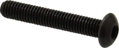 Holo-Krome - M5x0.80 Metric Coarse Hex Socket Drive, Button Screw - Grade 12.9 Alloy Steel, Black Oxide Finish, Fully Threaded, 30mm Length Under Head - Apex Tool & Supply