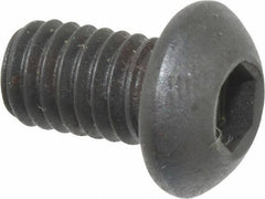 Holo-Krome - M6x1.00 Metric Coarse Hex Socket Drive, Button Screw - Grade 12.9 Alloy Steel, Black Oxide Finish, Fully Threaded, 10mm Length Under Head - Apex Tool & Supply