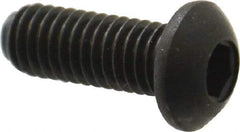 Holo-Krome - M6x1.00 Metric Coarse Hex Socket Drive, Button Screw - Grade 12.9 Alloy Steel, Black Oxide Finish, Fully Threaded, 16mm Length Under Head - Apex Tool & Supply