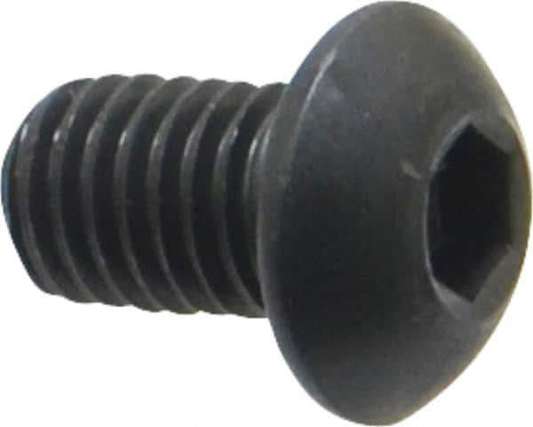 Holo-Krome - M8x1.25 Metric Coarse Hex Socket Drive, Button Screw - Grade 12.9 Alloy Steel, Black Oxide Finish, Fully Threaded, 12mm Length Under Head - Apex Tool & Supply