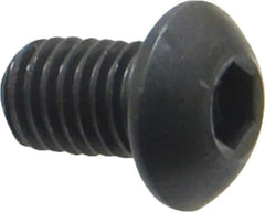 Holo-Krome - M8x1.25 Metric Coarse Hex Socket Drive, Button Screw - Grade 12.9 Alloy Steel, Black Oxide Finish, Fully Threaded, 12mm Length Under Head - Apex Tool & Supply