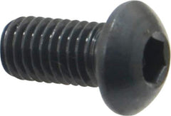 Holo-Krome - M8x1.25 Metric Coarse Hex Socket Drive, Button Screw - Grade 12.9 Alloy Steel, Black Oxide Finish, Fully Threaded, 16mm Length Under Head - Apex Tool & Supply