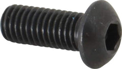 Holo-Krome - M8x1.25 Metric Coarse Hex Socket Drive, Button Screw - Grade 12.9 Alloy Steel, Black Oxide Finish, Fully Threaded, 20mm Length Under Head - Apex Tool & Supply