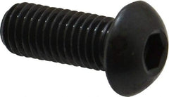 Holo-Krome - M10x1.50 Metric Coarse Hex Socket Drive, Button Screw - Grade 12.9 Alloy Steel, Black Oxide Finish, Fully Threaded, 25mm Length Under Head - Apex Tool & Supply