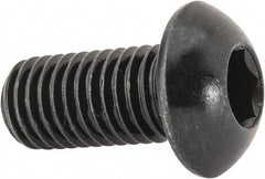 Holo-Krome - M12x1.75 Metric Coarse Hex Socket Drive, Button Screw - Grade 12.9 Alloy Steel, Black Oxide Finish, Fully Threaded, 25mm Length Under Head - Apex Tool & Supply