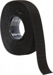VELCRO Brand - 1" Wide x 5 Yd Long Adhesive Backed Hook Roll - Continuous Roll, Black - Apex Tool & Supply